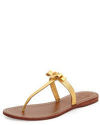 Tory Burch Leighanne Bow Thong Sandal Gold
