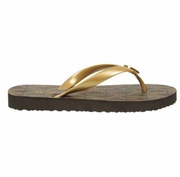 mk gold flip flops