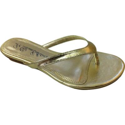 Westbuitti Dy 2 Gold Thong Sandals, $26 | Shoebuy | Lookastic.com