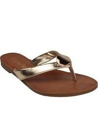 Westbuitti Kendal 01 Gold Thong Sandals