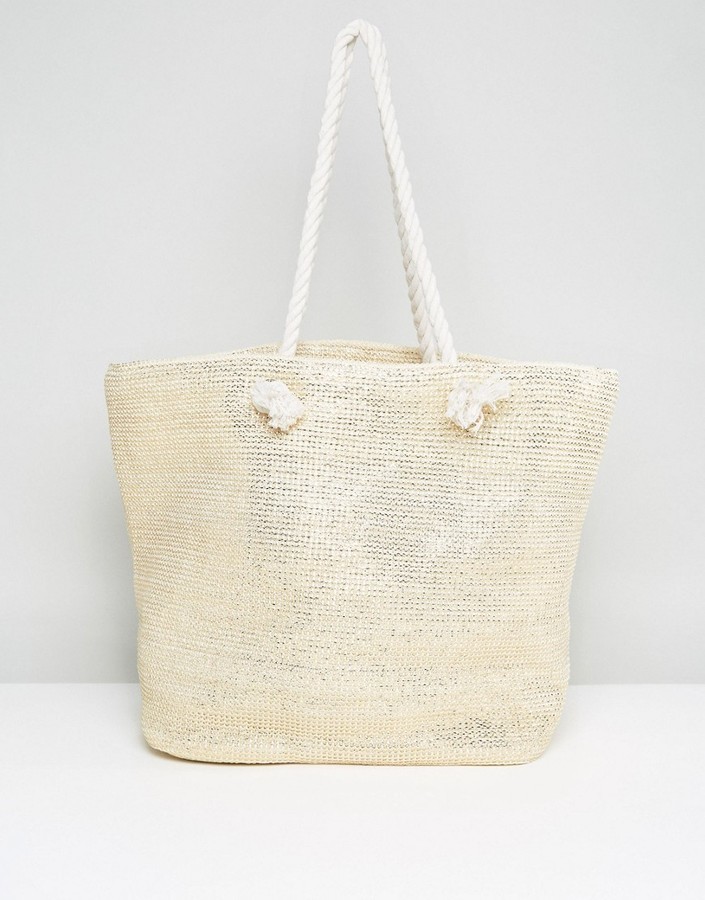 rope handle beach bag