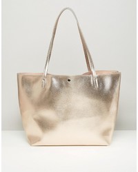 Asos Metallic Bonded Shopper Bag