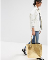 Asos Metallic Tote Shopper Bag