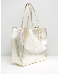 Asos Structured Metallic Shopper Bag