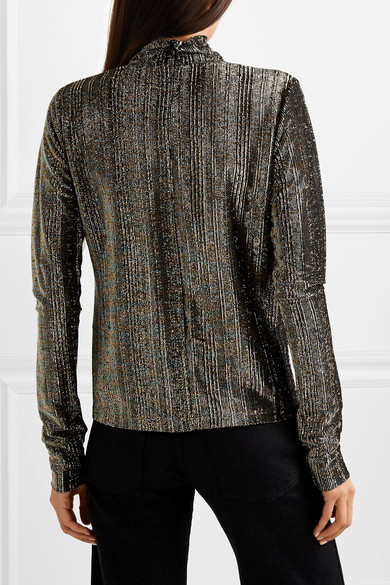 Les Rêveries Ribbed Lurex Turtleneck Top, $152 | NET-A-PORTER.COM ...