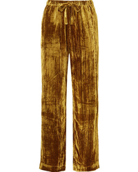 Gold Velvet Dress Pants