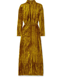 Gold Velvet Maxi Dress
