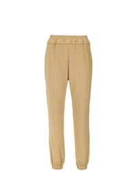Gold Vertical Striped Sweatpants