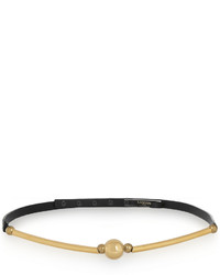 Lanvin Gold Tone And Leather Waist Belt