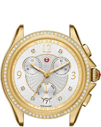 Michele 37mm Belmore Watch Head With Diamonds Gold