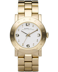 Marc by Marc Jacobs Amy Crystal Analog Watch With Bracelet Yellow Golden