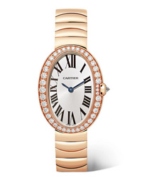 Cartier Baignoire 245mm Small 18 Karat Pink Gold And Diamond Watch
