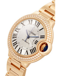 Cartier Ballon Bleu De Automatic 36mm 18 Karat Pink Gold And Diamond Watch