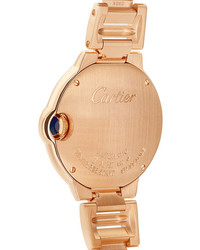 Cartier Ballon Bleu De Automatic 36mm 18 Karat Pink Gold And Diamond Watch