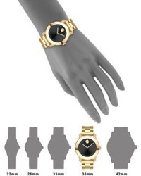 Movado Bold Goldtone Stainless Steel Bracelet Watch