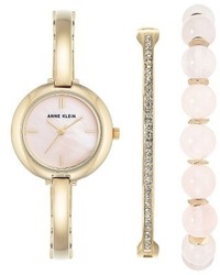 Anne Klein Bracelet Watch Bangle Set