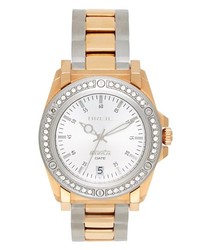 Breil Manta Crystal Bezel Bracelet Watch 38mm Rose Gold Silver