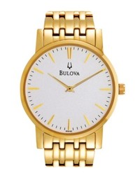 Bulova Watch Gold Tone Stainless Steel Bracelet 97a102