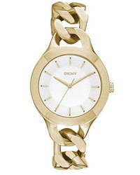 DKNY Chambers Round Chain Bracelet Watch 36mm