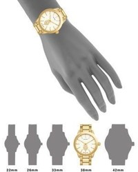 Tory Burch Collins Goldtone Stainless Steel Bracelet Watch