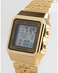 CASIO Digital Map Watch In Gold A500wga 1df