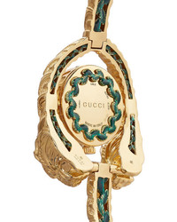 Gucci Dionysus 23mm 18 Karat Gold Tsavorite And Mother Of Pearl Watch