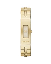DKNY Beekman Rectangle Case Bracelet Watch 6mm X 13mm Gold