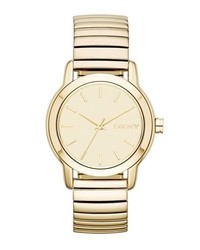 DKNY Round Expansion Bracelet Watch 32mm Gold