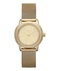 DKNY Tompkins Mesh Bracelet Watch 28mm Gold