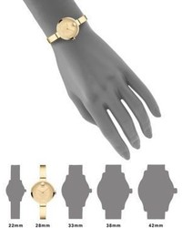 Movado Edge Goldtone Stainless Steel Bracelet Watch