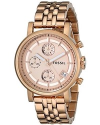 Fossil Es3380 The Original Boyfriend Rose Gold Tone Chronograph Watch