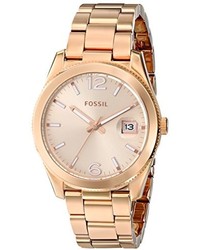Fossil Es3587 Perfect Boyfriend Rose Gold Tone Stainless Steel Watch