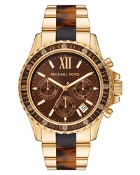 MICHAEL Michael Kors Everest Two Tone Pave Chronograph Bracelet Watch