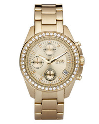 Fossil Crystal Topring Watch 38mm Gold