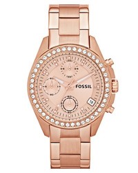 Fossil Crystal Topring Watch Rose Gold