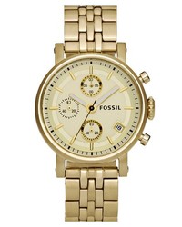 Fossil Original Boyfriend Chronograph Bracelet Watch 38mm Gold