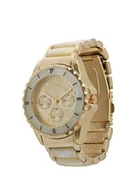Geneva Watch Group Merona Metal Bracelet With Boyfriend Style Dial Watch Gold