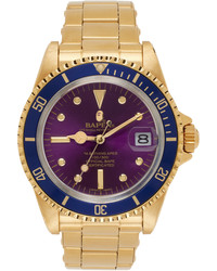 BAPE Gold Purple Classic Type 1 Watch