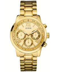 GUESS Gold Tone Stainless Steel Bracelet Watch 42mm U0330l1