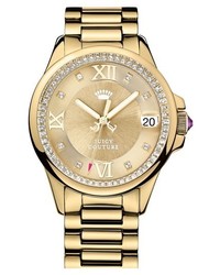 Juicy Couture Jetsetter Bracelet Watch 44mm Gold