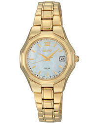 Seiko Ladies Gold Watch With Mother Of Pearl Dial