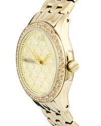 Armani Exchange Lady Hampton Gold Rhinestone Watch Ax5216