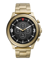 Fossil Latitude Hybrid Hr Chronograph Smart Bracelet Watch