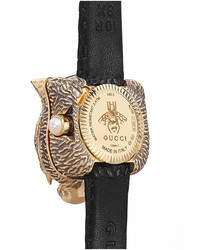 Gucci Le March Des Merveilles Secret 8mm 18 Karat Gold Lizard Diamond And Mother Of Pearl Watch