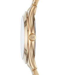 Michael Kors Michl Kors 33mm Mini Slim Runway Bracelet Watch In Pinkgolden