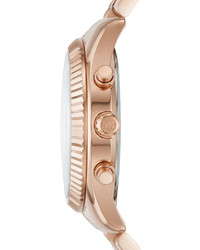 Michael Kors Michl Kors 44mm Lexington Chronograph Glitz Bracelet Watch Rose Golden