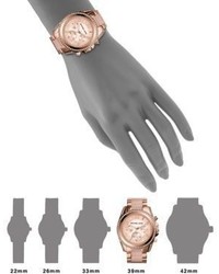 Michael Kors Michl Kors Blair Rose Goldtone Stainless Steel Glitz Chronograph Bracelet Watch
