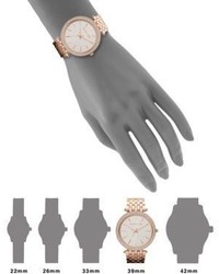 Michael Kors Michl Kors Darci Pave Rose Goldtone Stainless Steel Bracelet Watch