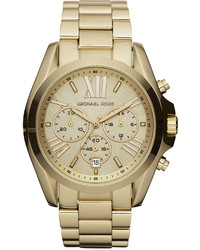 Michael Kors Michl Kors Mid Size Bradshaw Chronograph Watch Golden