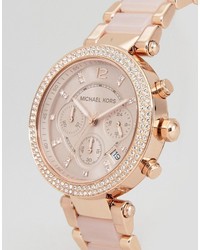 Michael Kors Michl Kors Mk5896 Parker Chronograph Bracelet Watch In Rose Gold